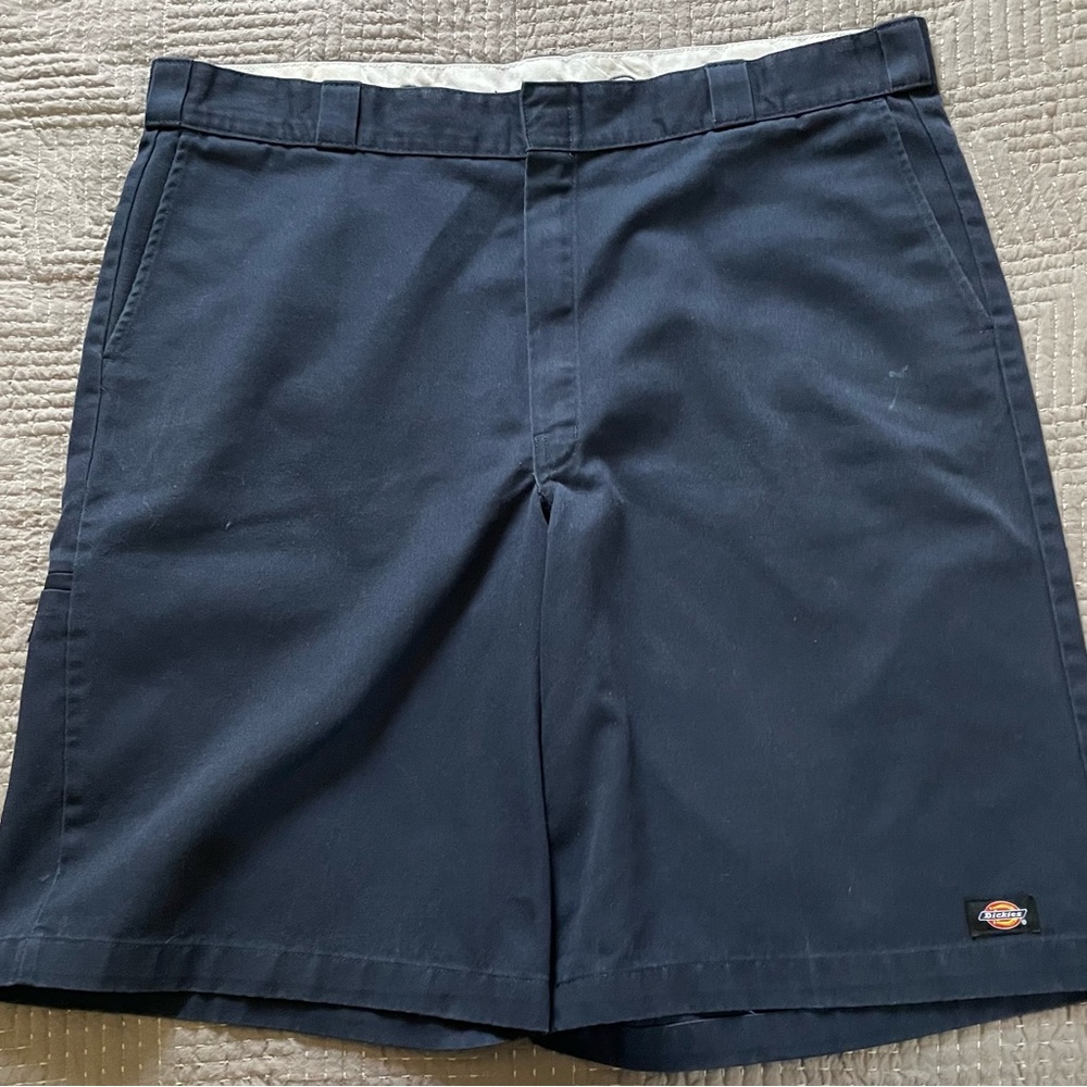 Dickies Men's Dark Blue Flat Front Shorts
